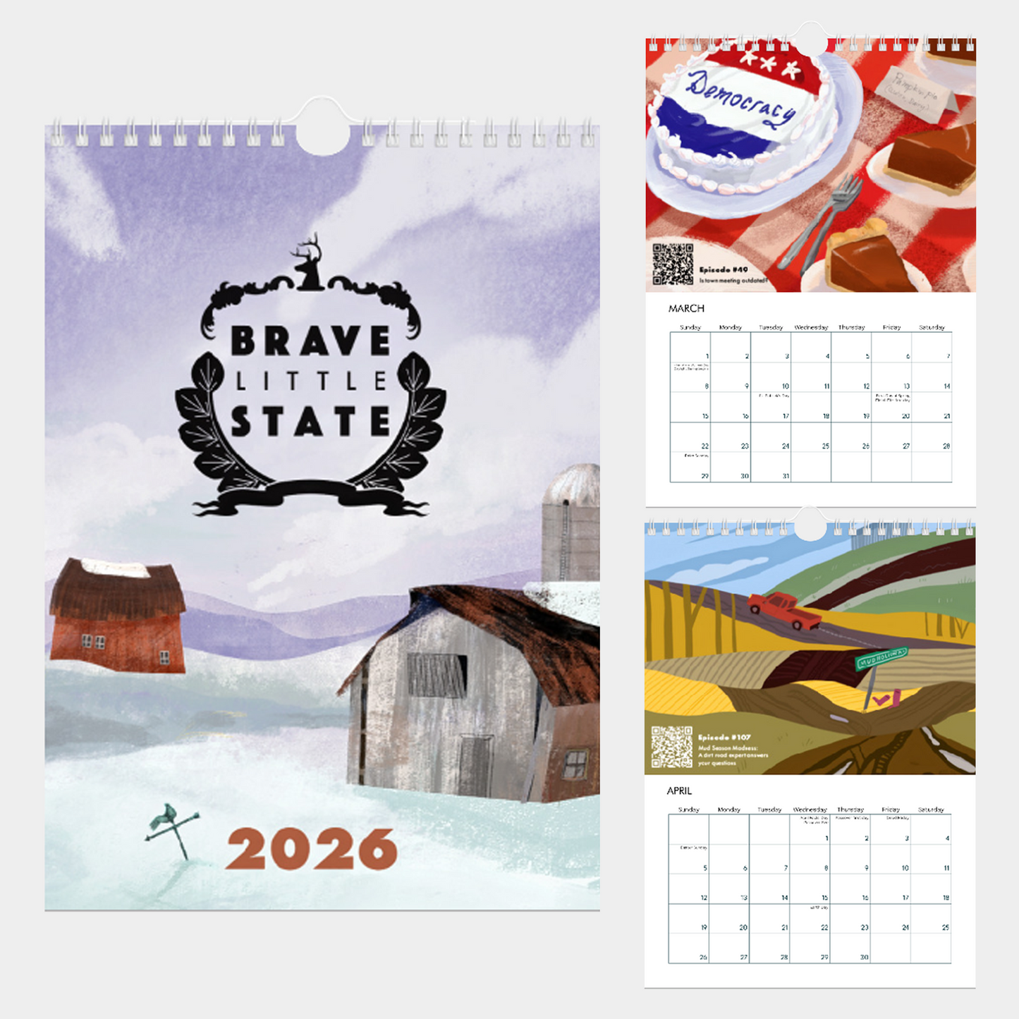 Brave Little State 2026 Wall Calendar